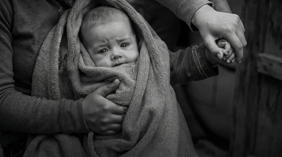Baby wrapped in a blanket — every life counts