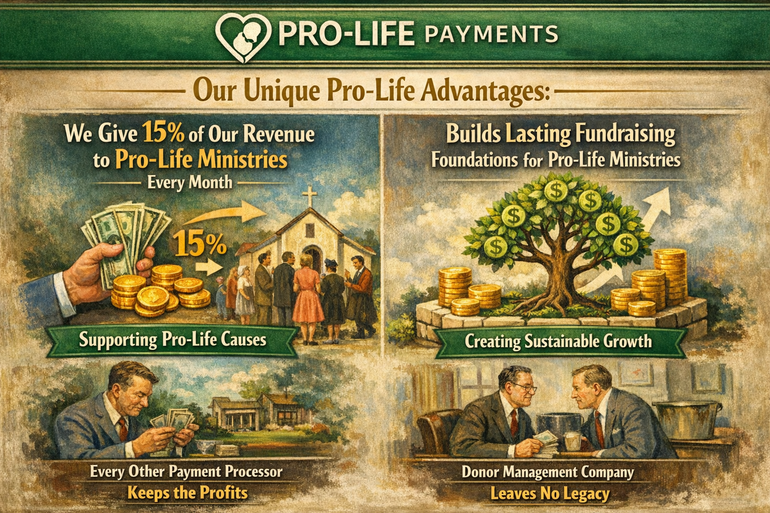 Pro-Life Payment's Purpose is to Grow Donations to Your Pro-Life Ministry