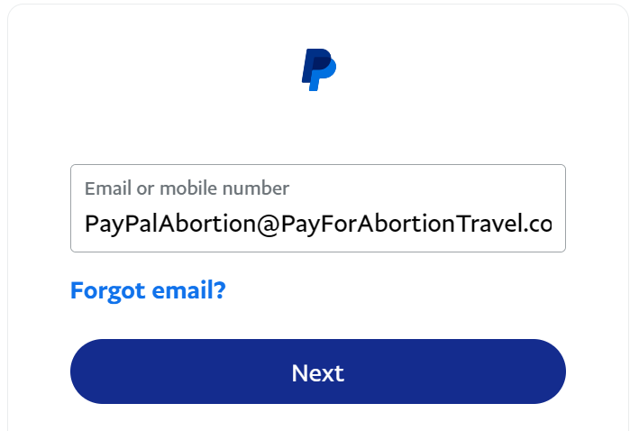 PayPal Abortion Travel